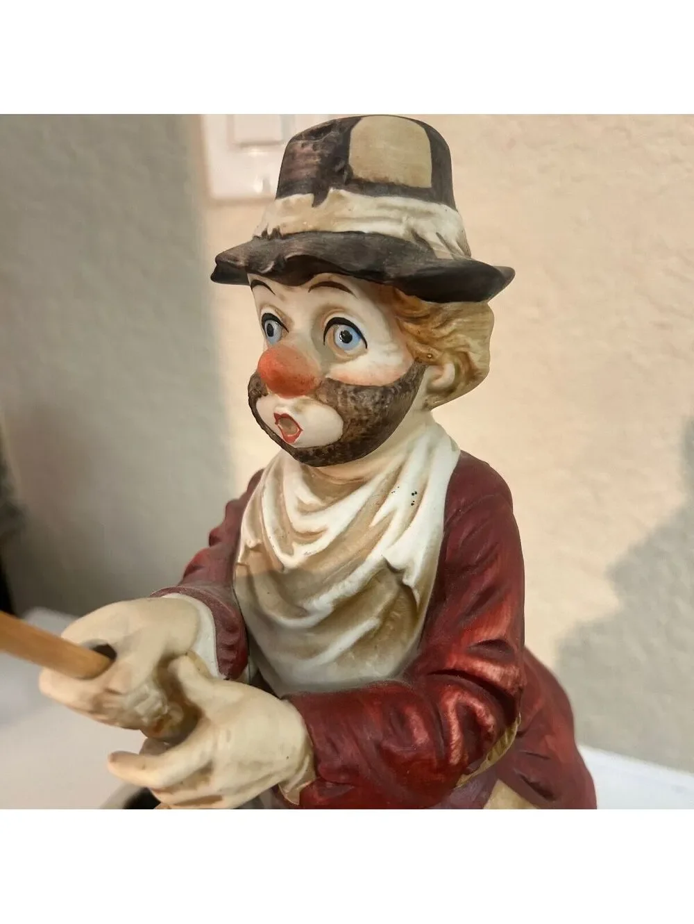 Willie Fisherman Figurine, Melody in Motion Vintage Collectible, Non-Working